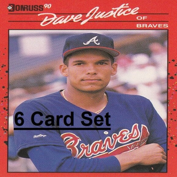Dave Justice - Atlanta Braves MLB Card Collection - 6 Card Set - Picture 1 of 7